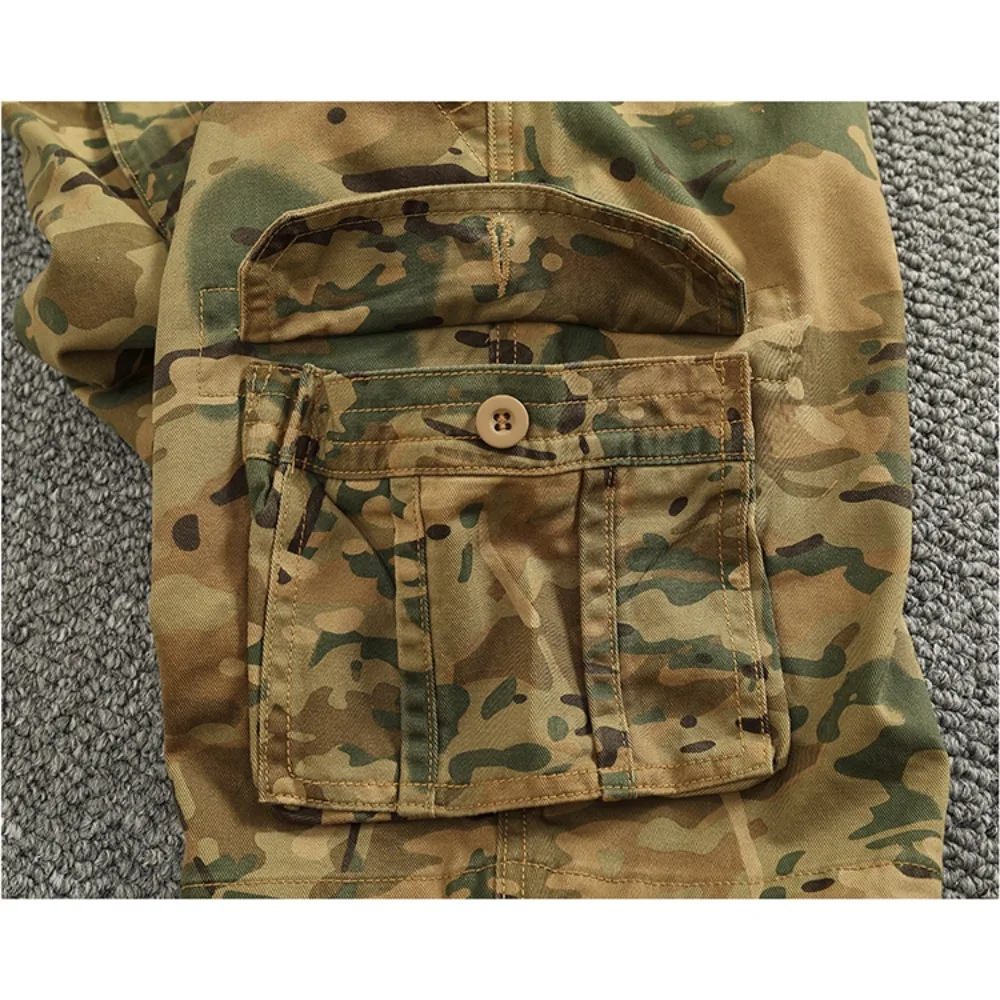 Pantaloni da lavoro mimetici per pantaloncini con tasche grandi da uomo per i nuovi sport all'aria aperta estivi e pantaloni casual di medie dimensioni a cinque punti - immagine 4