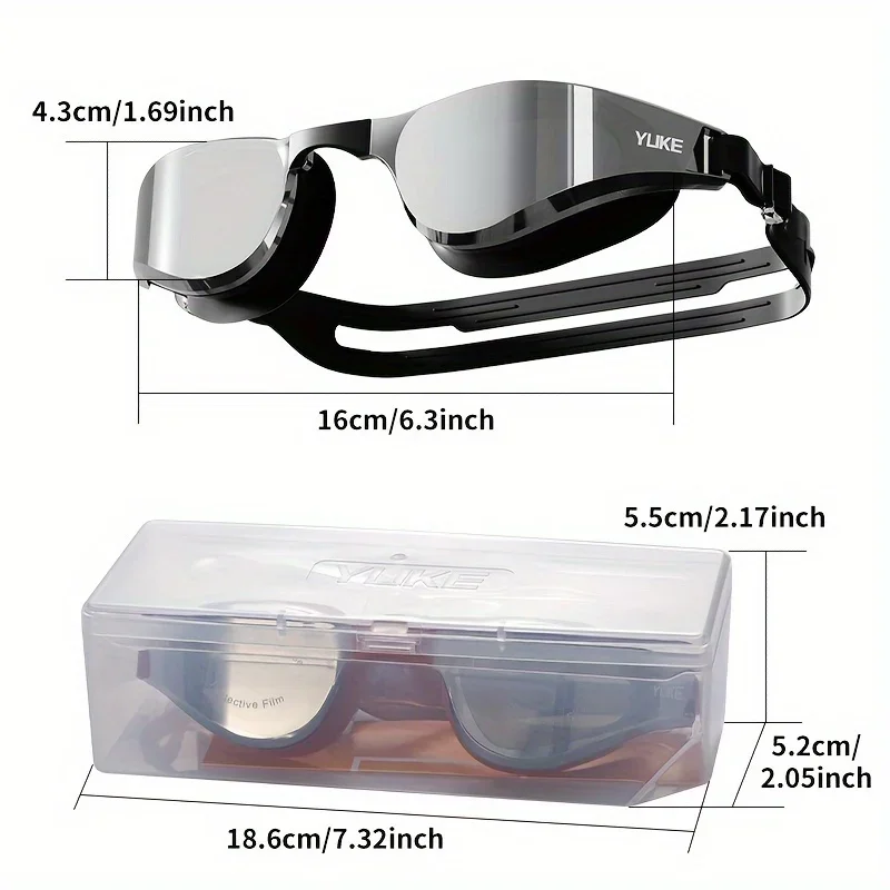 Swimming Goggles Anti Fog HD Waterproof Soft Silicone With Adjustable Strap Unisex Gear For Swim Training All Kinds Water Sport - 6