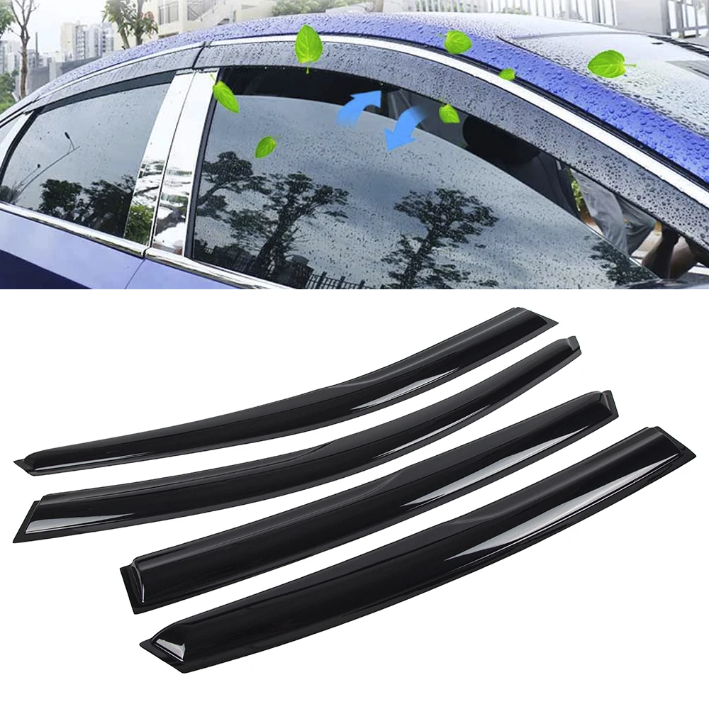 Set of 4 Acrylic Window Visor Sun Shade Rain Guard For Honda Accord 2018 -