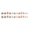 24pcs Short False Nail For Halloween Nail Diy Decor Supplies Cute Pumpkin Ghosts Pattern Fake Nail Tips For Girls Press On Nails 2
