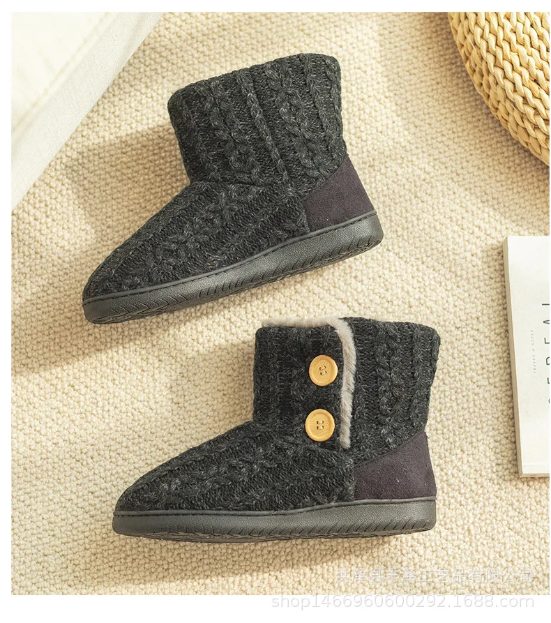 Warm Winter Booties for Women Men Slipper Booties Plush Indoor Outdoor 5