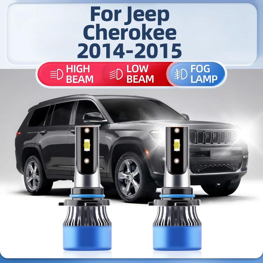 

Canbus LED Car Headlight Bulbs 20000LM 120W Turbo Auto Lights 12V 6000K White Plug And Play For Jeep Cherokee 2014 2015