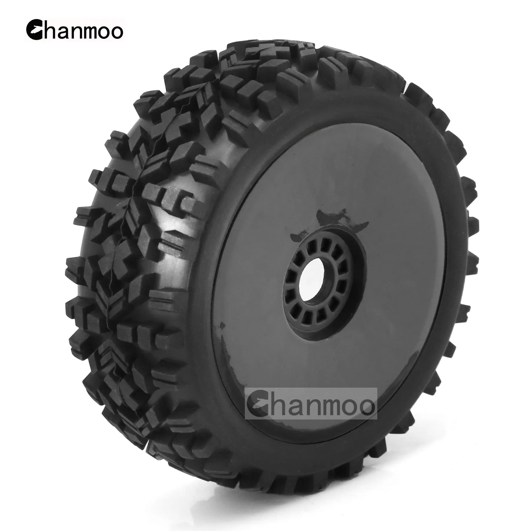 Chanmoo 1/8 버기 휠 타이어, 육각 17mm, RC 오프로드 자동차, ARRMA 타이폰 트랙사스 탈리온 팀 Trxs 레드캣 로시 교쇼 HPI WR8 HSP