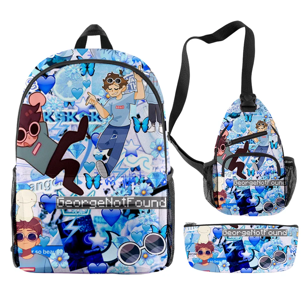 

3 шт./комплект, рюкзак для ноутбука с 3D-принтом