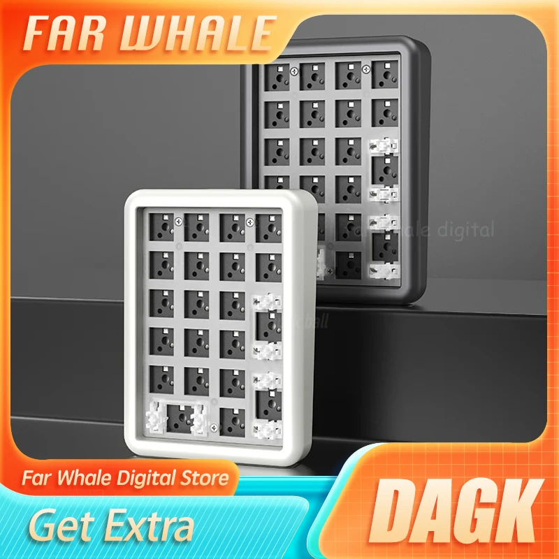 

Dagk Alloy Pad Mechanical Numeric Keyboard Rgb Kit Aluminum Alloy Metal Cnc Aluminum Wireless 3-mode Bluetooth 5.0 Keypad