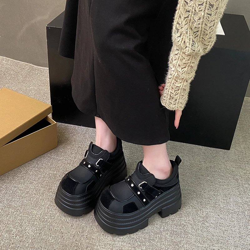 High Platform Sneakers Women Casual Leather Sport