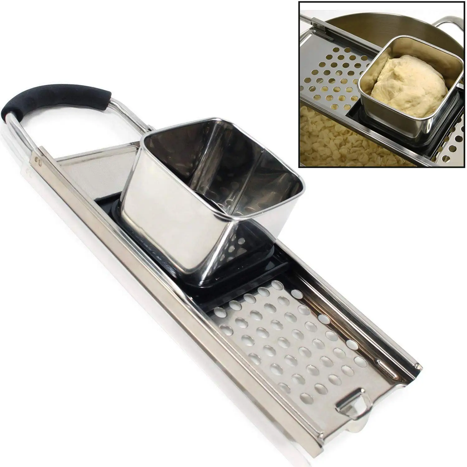 Spaetzle Maker Spaetzle Press For Traditional German Dumplings Egg Noodles Dishwasher Safe Flat Grater Stainless Steel With Lid