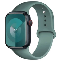 Silicone Sport Band for S10-42mm-41-40-38mm (48 Pine green)