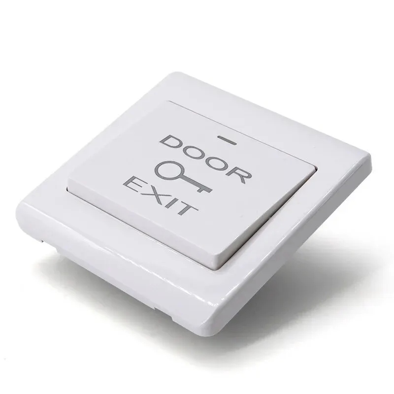 Square 86x86mm NO/COM Surface Plastic Panel Push Lock Release Switch Door Access Control System Exit Button