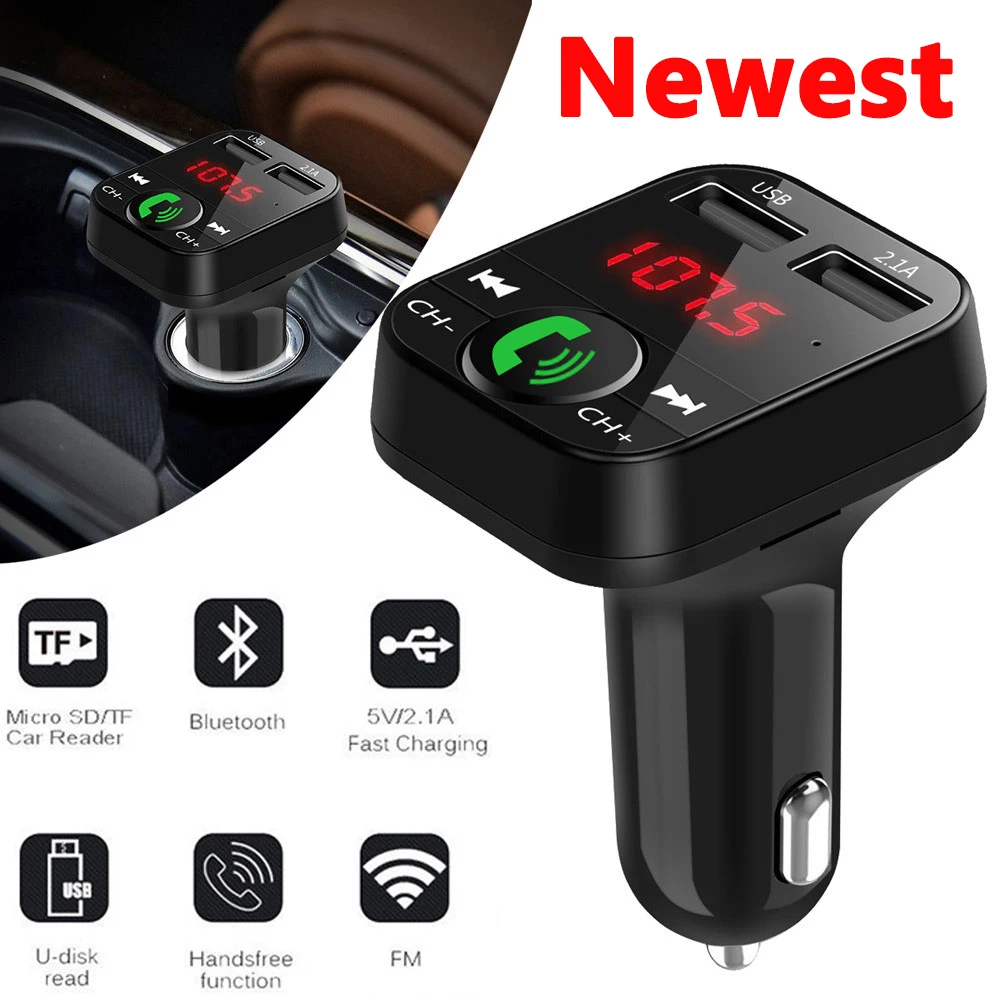 

Car Wireless Bluetooth FM Transmitter Aux Modulator Bluetooth Handsfree Car MP3 Player USB Car Charger