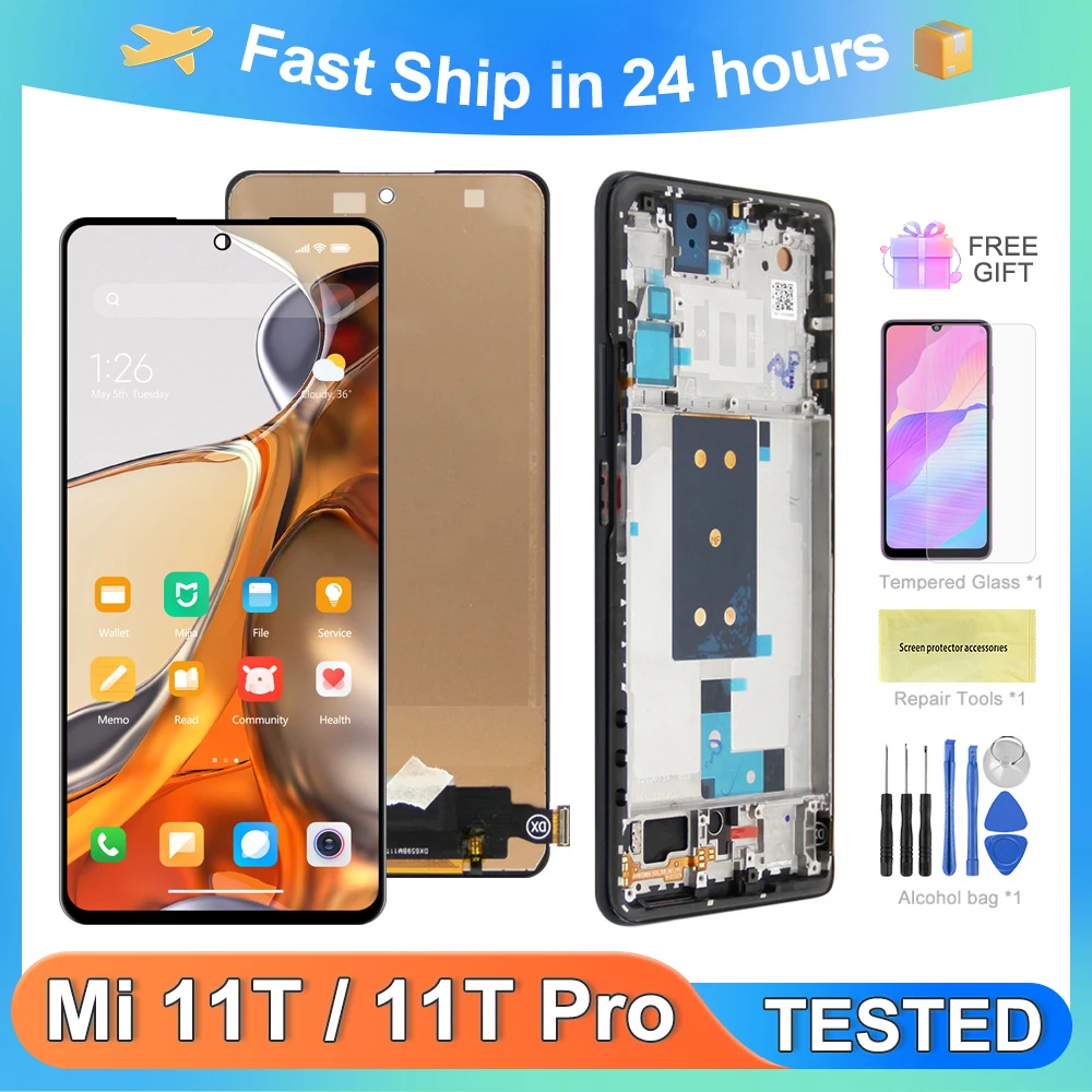 

For Xiaomi 6.67''Mi 11T Pro For Ori Mi 11T 2107113SG 2107113SI 2107113SR LCD Display Touch Screen Digitizer Assembly Replacement