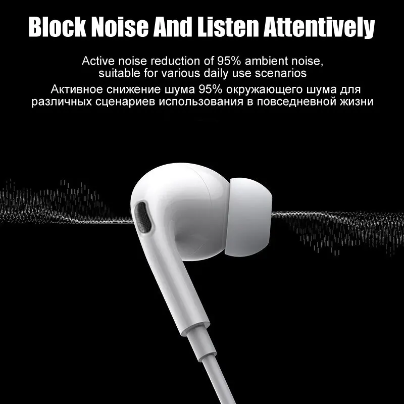 Original Type C Wired Earbuds Headphones For iphone 16 15 Plus 14 13 12 11 Pro Max XR X XS 7 8 SE IOS Jack Earphone Accessories 4