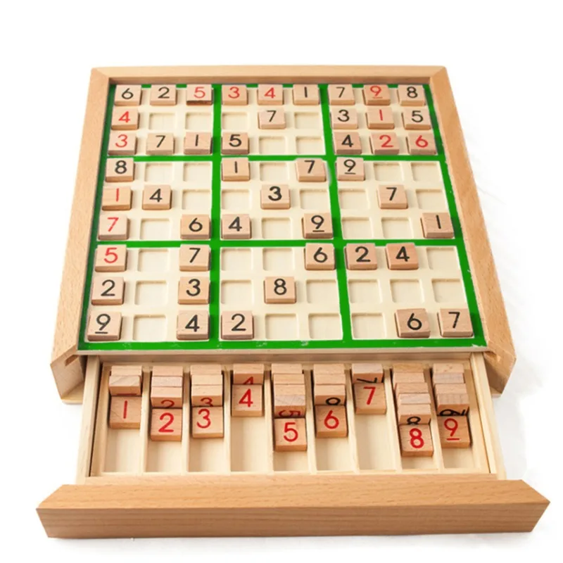 

Children Sudoku Chess Beech International Checkers Folding Game Table Toy Gift Learning & Education Puzzle Toy