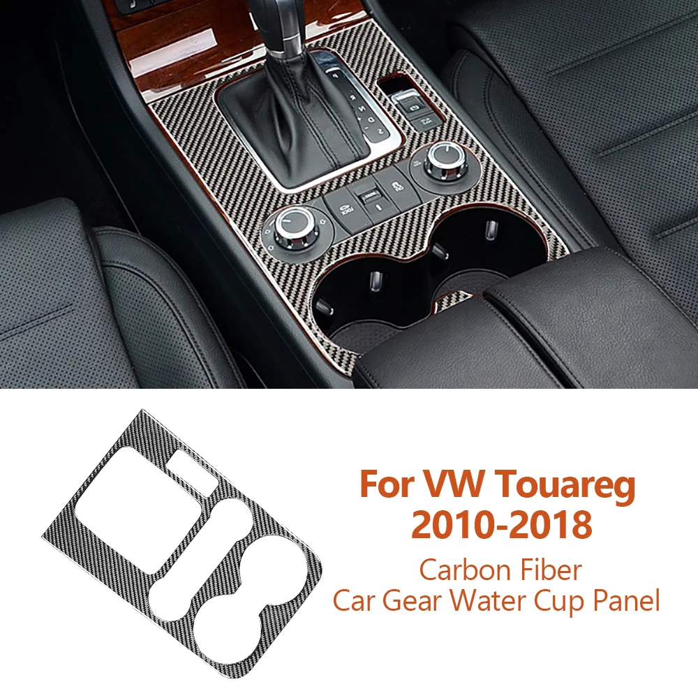 

Держатель стакана для воды из углеродного волокна для Volkswagen VW Touareg 2010-2018, декоративные наклейки, аксессуары для интерьера автомобиля