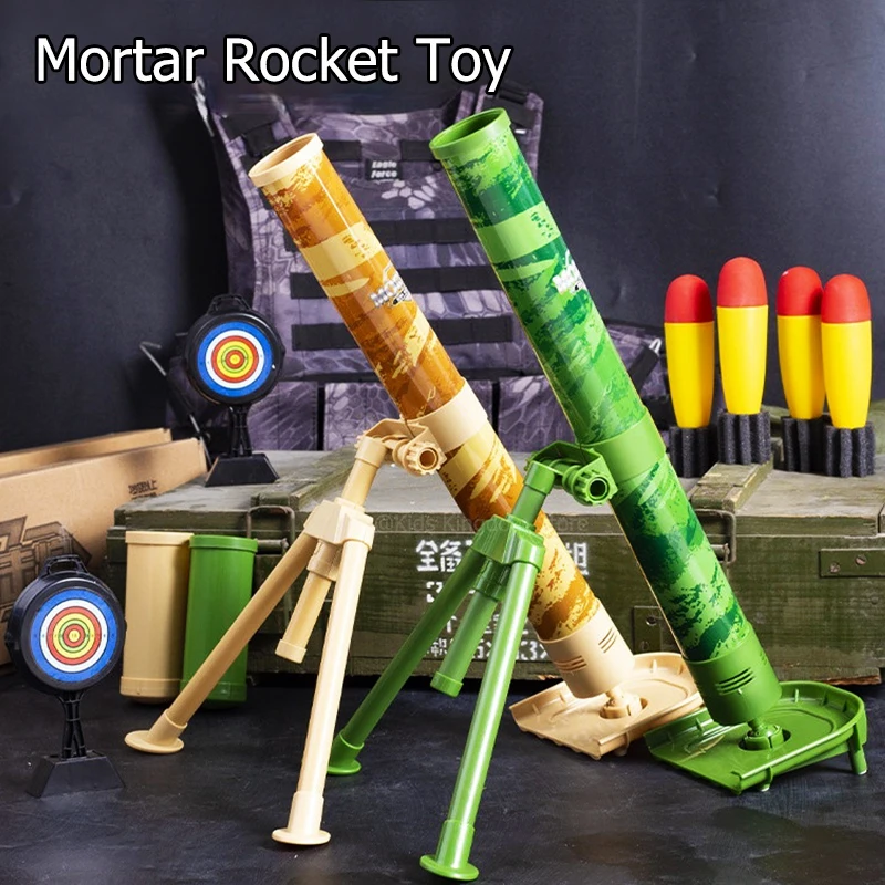 

Children's Large Size Mortar Shells Toy Jedi Guns Mortar Grenades Rocket Launch Shooting Toys for Boys Simulation Military Model