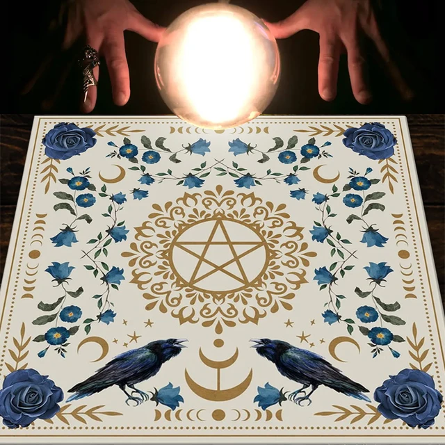 Oltárruha Alter Szövet Nap Hold Virág Tarot Elterjedt Olvasás Mat Witchy Cottagecore Dekoráció Boszorkány Ajándékok - Image 4