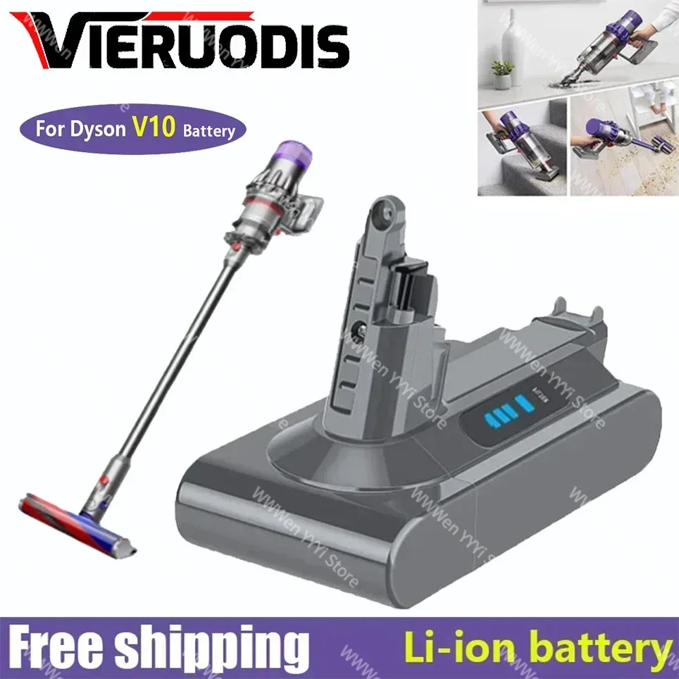 Per Dyson V10 25.2V 4800Mah Batteria Ricaricabile Per Dyson V10 Absolute Sostituibile Fluffy Cyclone Aspirapolvere Batteria Sv12