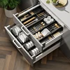 Kitchen drawer divider cutlery storage box household cabinet built-in grid cutlery chopsticks shelf kitchenware storage 1