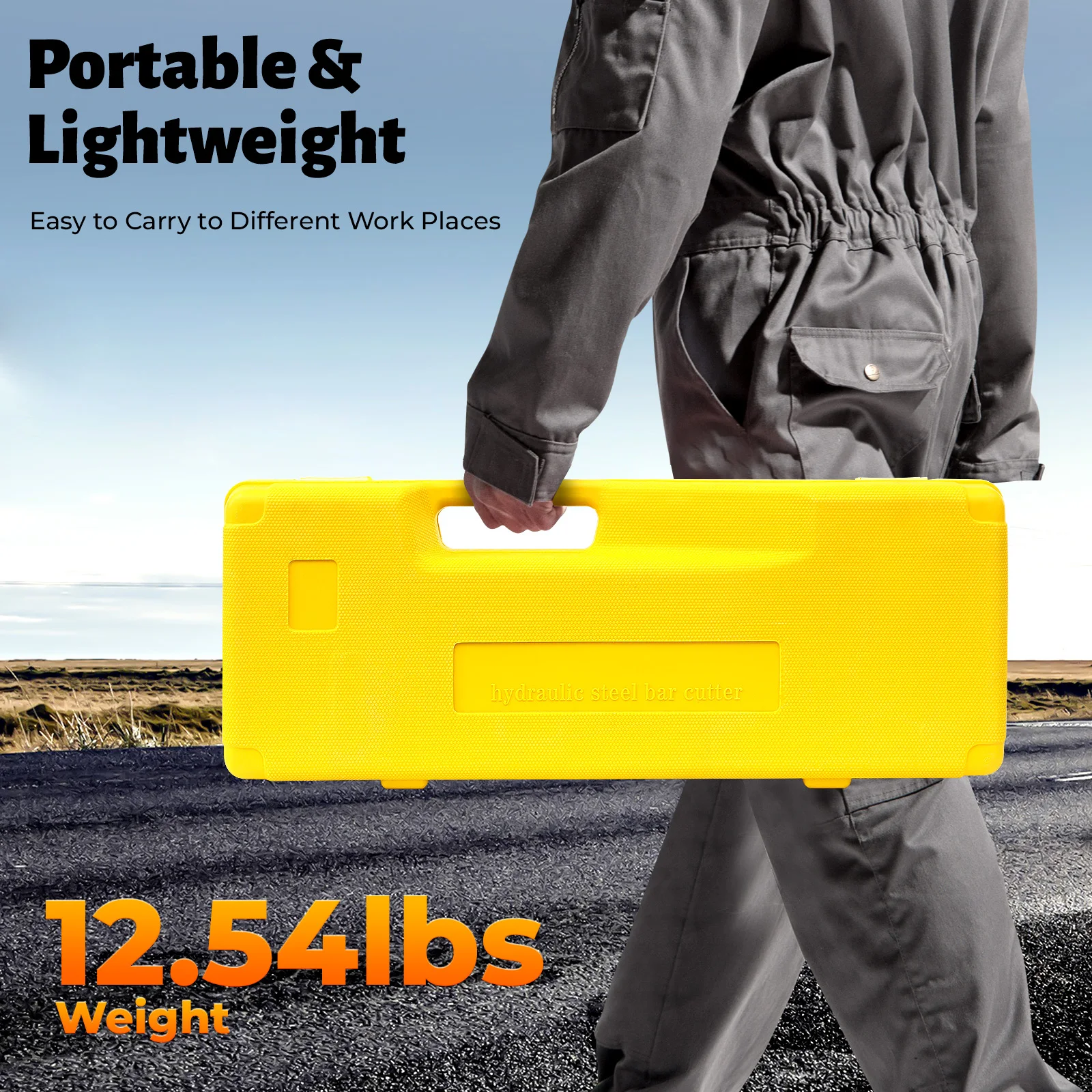 13T/8T Heavy Duty Hydraulic Rebar Cutters Handheld Cutting Tool with Case 4-22mm for Construction Site Metal Work