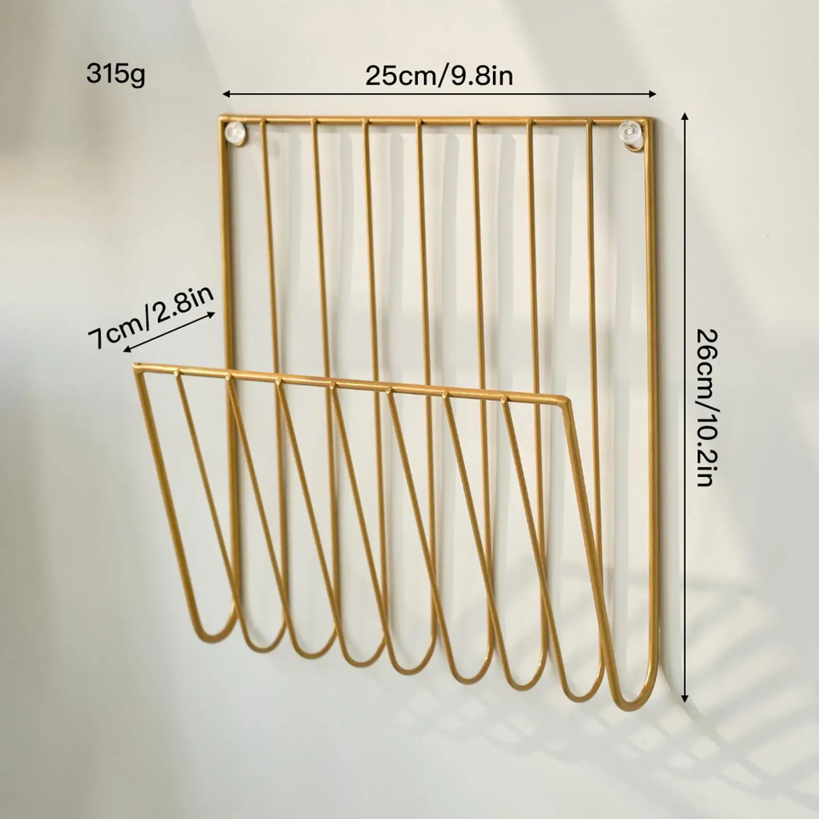 Magazine Rack Versatile Iron Decoration Office Home Hanging Wall File Holder Storage for Documents Books Magazines Papers files