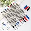 3Pcs 11.4cm Threaded Rotary Metal Pen Refills Blue/black/red Ballpoint Pen Rod Signing Pen Refill 0.7mm Office School Stationery 1