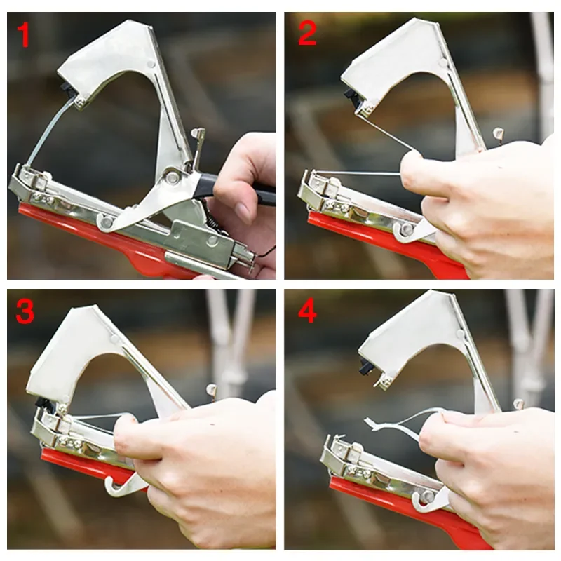Tying Machine Plant Garden Plant Tapetool Tapener +10 Rolls Tape Set for Vegetable Grape Tomato Cucumber Pepper Flower plant tying tool