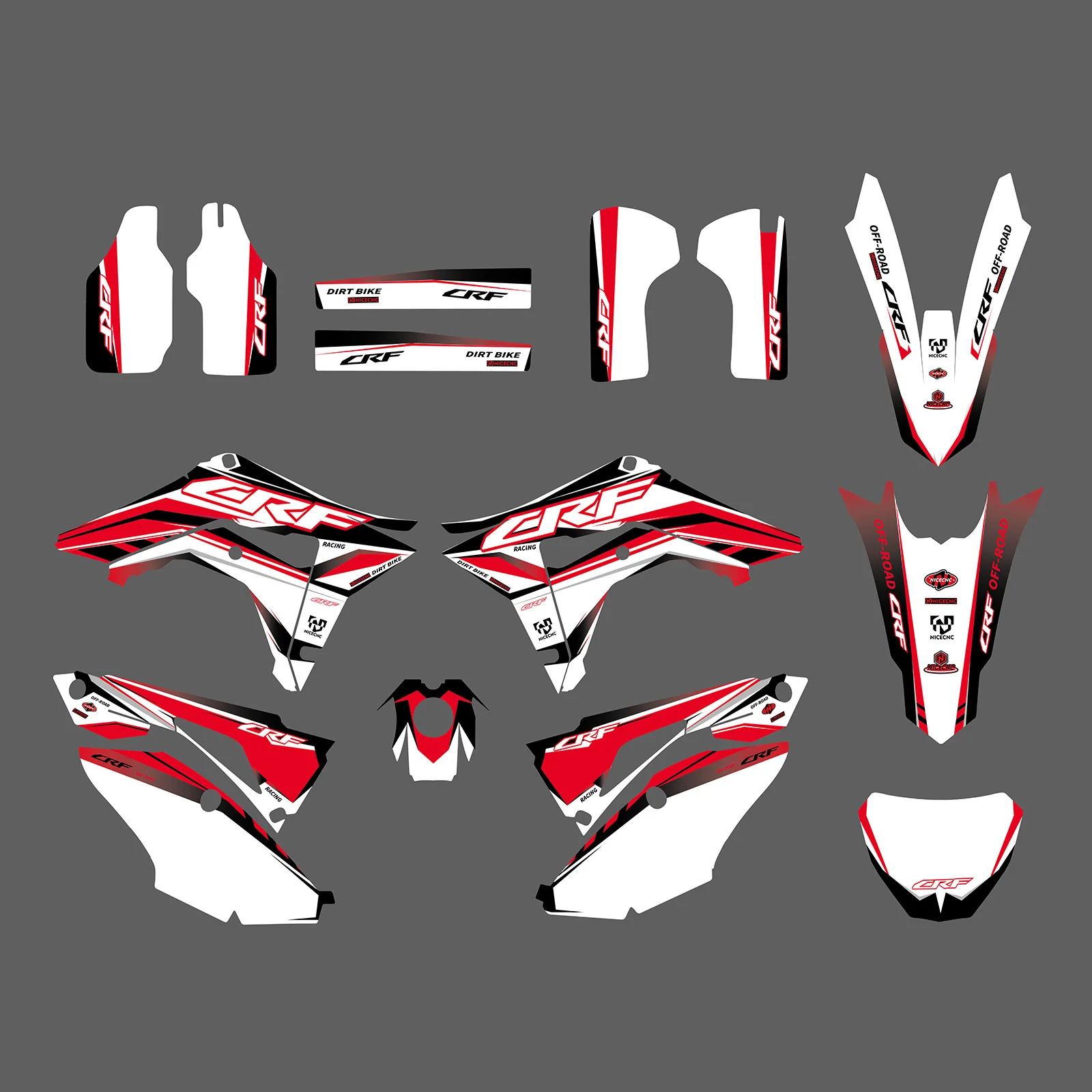 혼다 CRF250 2018-2021 CRF450 2017-2020 CRF 250 450 오토바이 페어링 그래픽 배경 데칼 스티커, 사용자 정의 2019