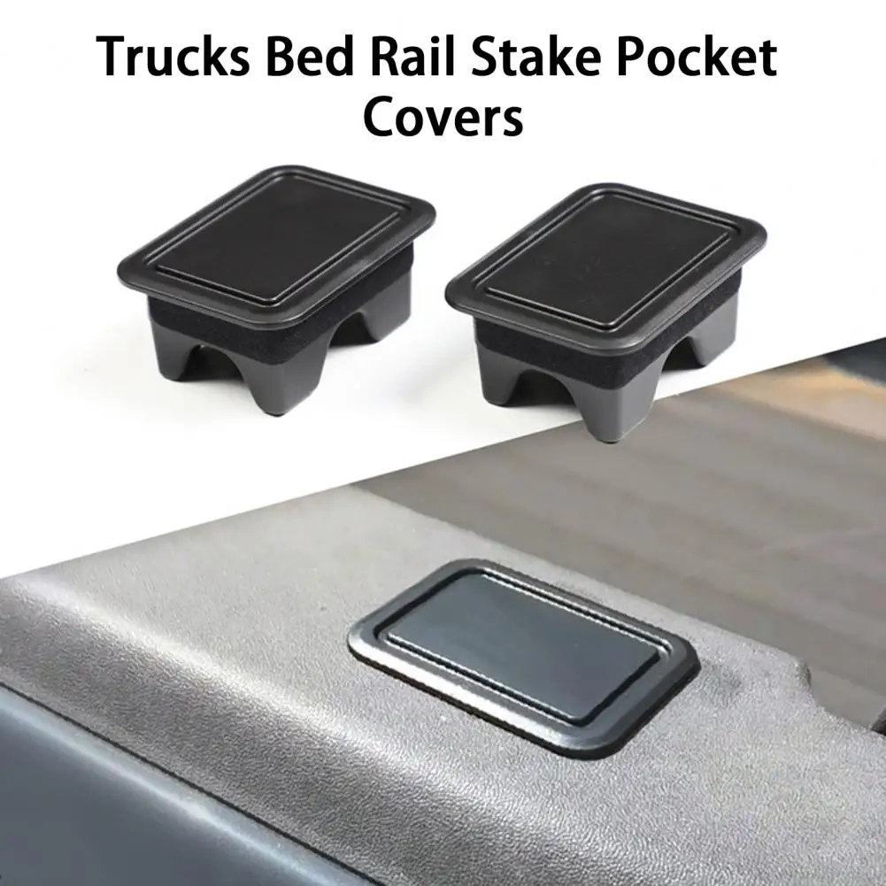 

2Pcs Rail Pile Covers Functional Rust-resistant Easy Installation Rail Hole Plugs Stake Pocket Covers