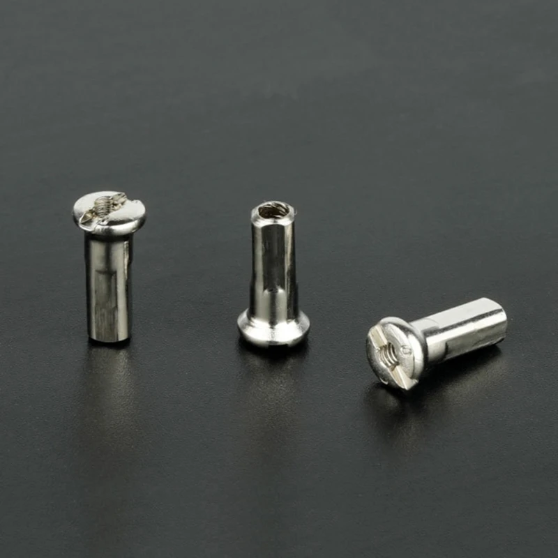 50PCS Brass Spoke Nipple 14G 13G 12G Mountain Road Bicycles Wheel E-bike Scooter Bike Spoke Cap Brass Bike Part Coated bike spokes nipples
