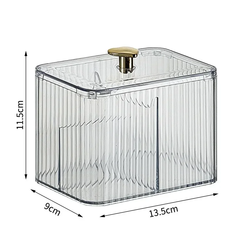 Acrylic Swabs Cosmetic Organizer Storage Box Desktop Dust-Proof Makeup Removal Cotton Lipstick Cosmetics Organization Holder 6