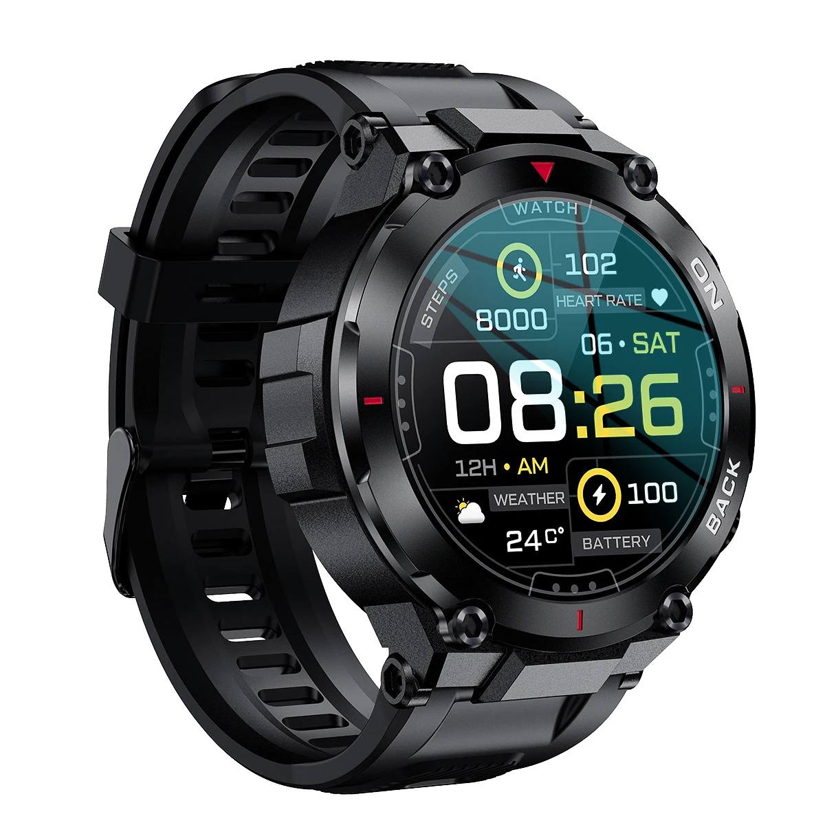 K37 GPS Men Smart Watch Bluetooth Call Phone Watch 480mah Fitness Tracker 24/7 Heart Rate Monitor Sports Smartwatch PK K27 K22