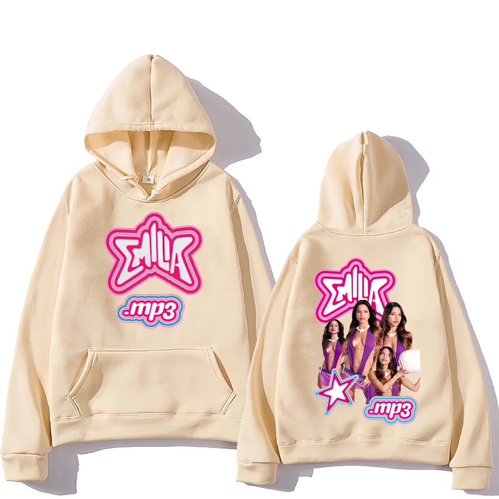 Emilia Mernes New Hoodies Album MP3 Tops Clothes Women Pullovers Harajuku Aesthetic Unisex Streetwear Fleece Pullover Sweatshirt 6