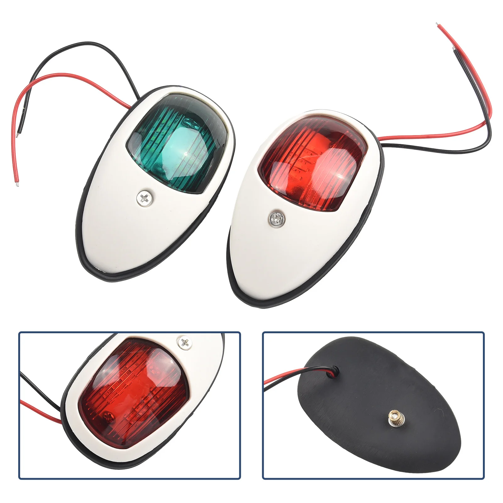 Navigation Light Signal Light Accessories DC10V-30V Marine Bow Light Red & Green 180G 1Pair 8 LED Replacement Vehicle