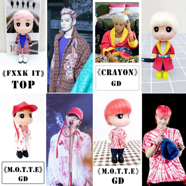 BigBang G-Dragon Doll 12cm Q Character Top Crayon MOTTE Fxxk IT Fans Gifts Toy Accessories Birthday gift Free Shipping Item - AliExpress