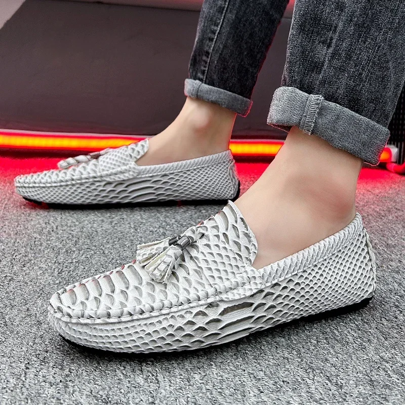 

2023 New Men's Luxury High Quality Daily Casual Fashion Trend Comfortable Shoes Versatile Soft Sole Shallow Flat Toe Lefu Shoes