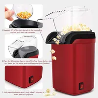 Popcorn Machine High Popping Rate Fully Automatic Popcorn Machine Electric Air Popper Mini Popcorn Machine for Home Kitchen 2