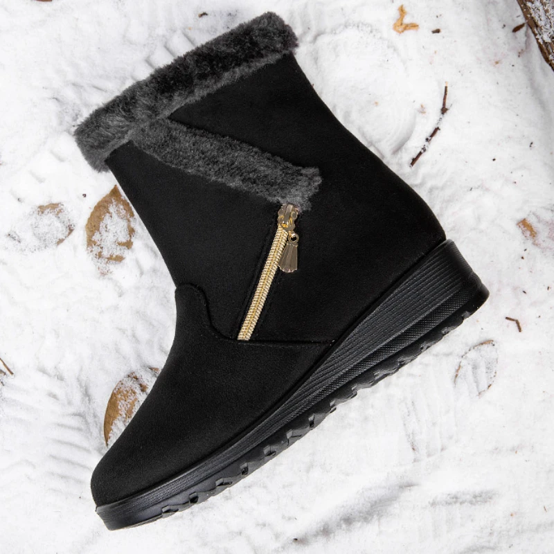 

Женские замшевые сапоги до середины икры, красные сапоги на танкетке, до середины икры, зимняя обувь, Y2k