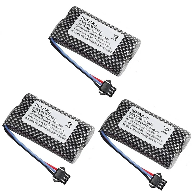 

7.4v 1500mAh Li-ion Battery For Watch Gesture Sensing Twisted RC Stunt Car 18650 7.4v battery FOR RC Cars SM-3P Plug