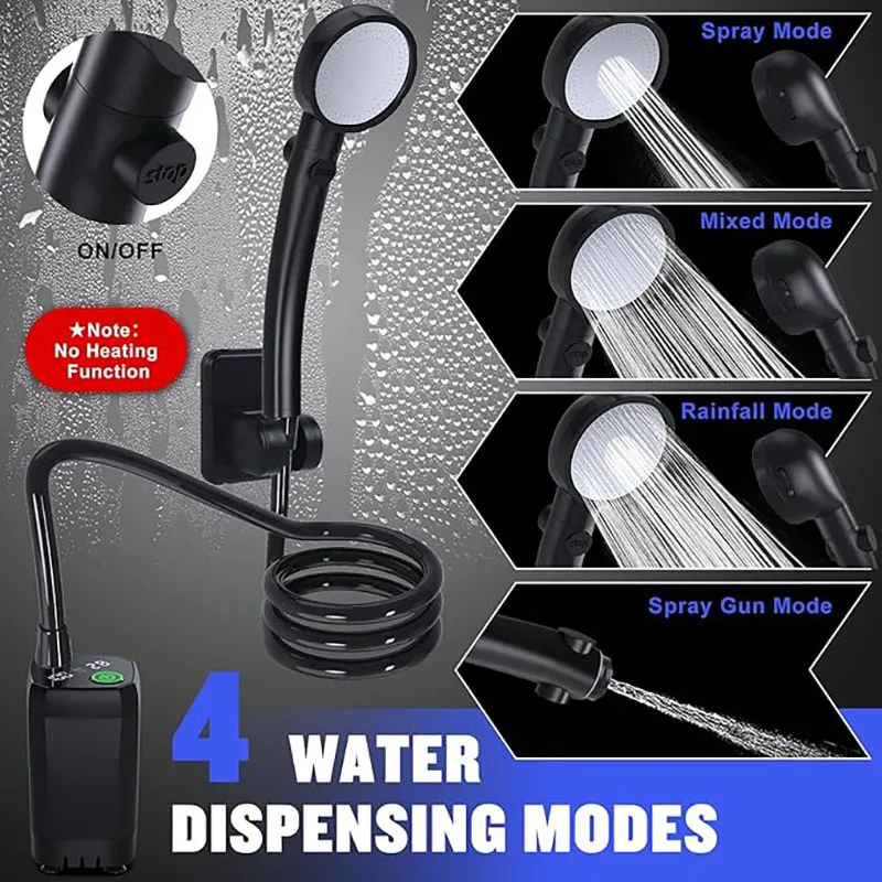 Rechargeable Portable Camping Shower 3
