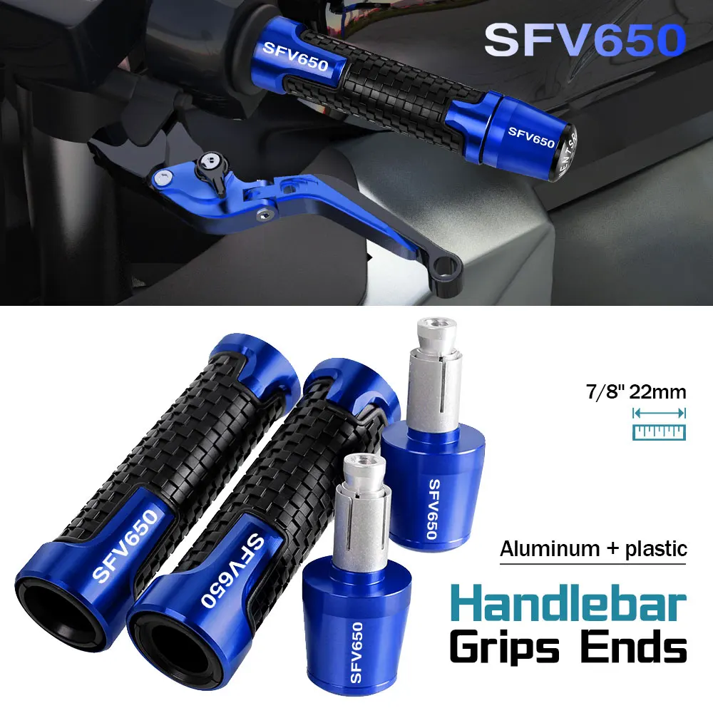 

7/8'' 22mm Motorcycle Handle Grips Handlebar Grip Ends Plug FOR SUZUKI SFV650 SFV 650 2008-2010 2011 2012 2013 2014