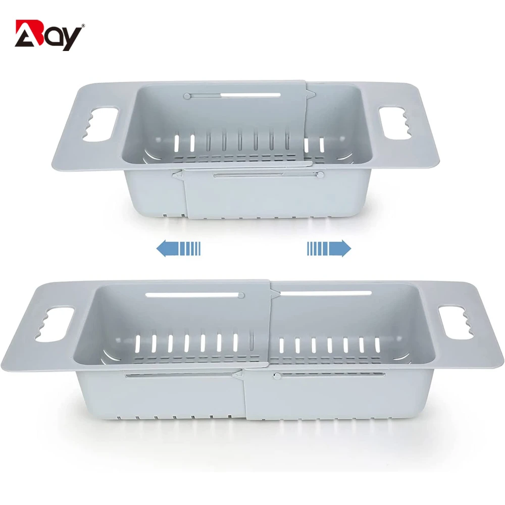 Collapsible Shelves Drainer Kitchen Strainer Drain Basket Extendable