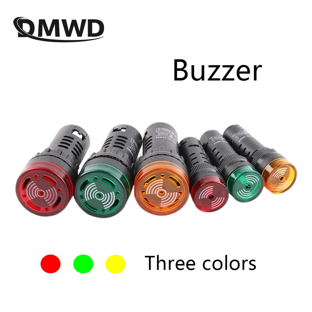 

1PCS AD16-22SM AD16-16SM Flash Signal Light Red Buzzer Beep Alarm plastic Indicator 16mm/22mm red green yellow