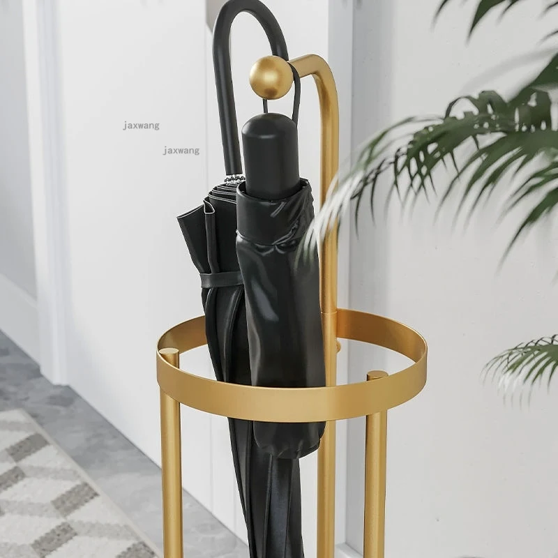 Luxury Household Umbrella Stands Simple Modern Office Wrought Iron Umbrella Rack Creative Small Apartment Hotel Tube