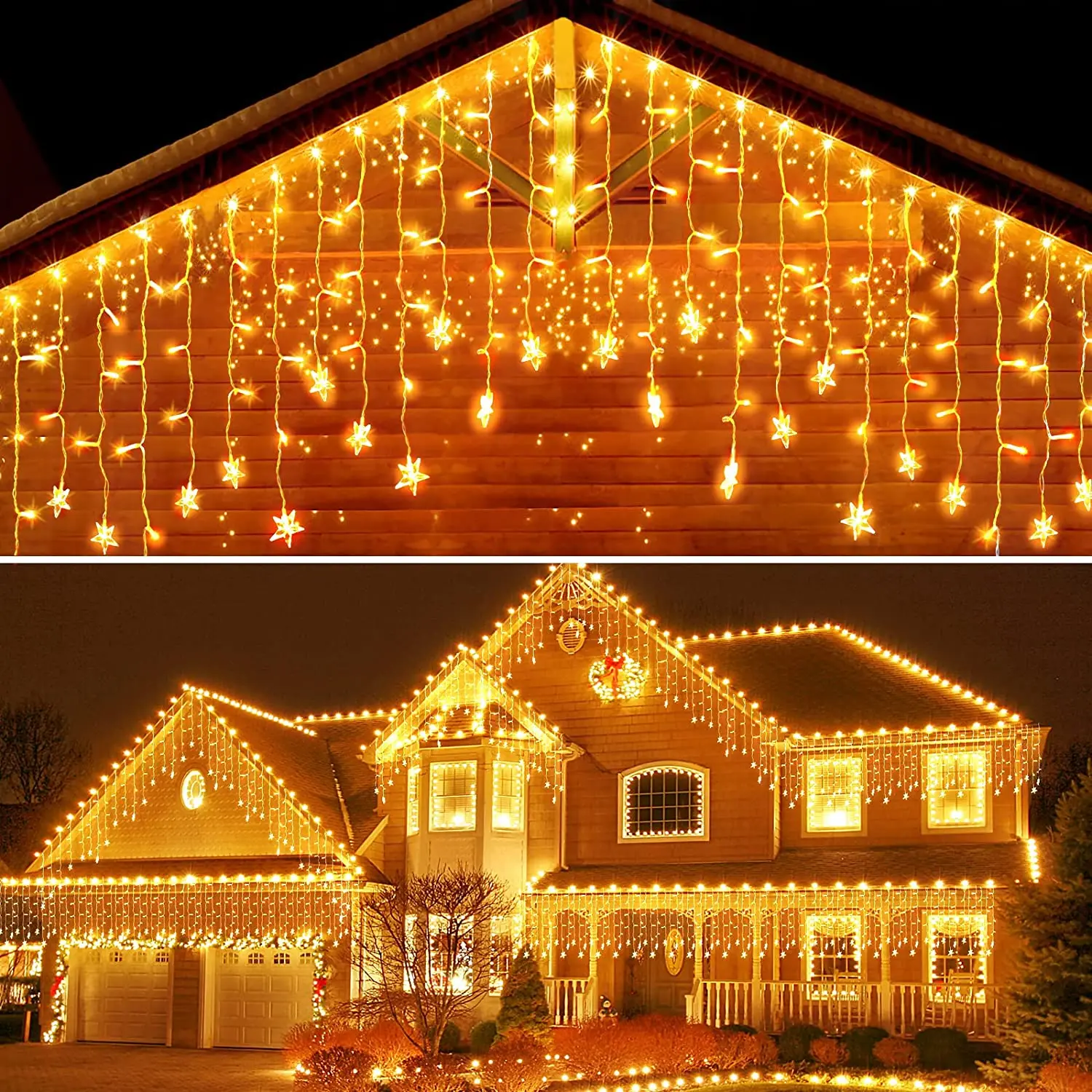 Christmas Lights Outdoor Festoon Led Icicle Curtain Light 20m 864 LEDs