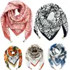 Vintage Style Satin Ladies Square Scarf Simple Soft Magnetic Buckle Scarf Elegant Neck Protection Wraps Neck Warmer for Women 1