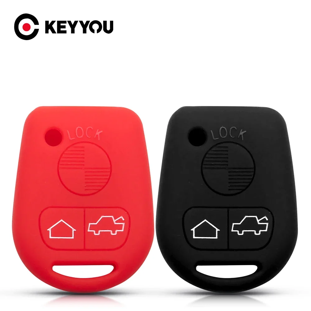 

KEYYOU For BMW E31 E32 E34 E36 E38 E39 E46 Z3 3 Buttons Silicone Key Cover Case New Style
