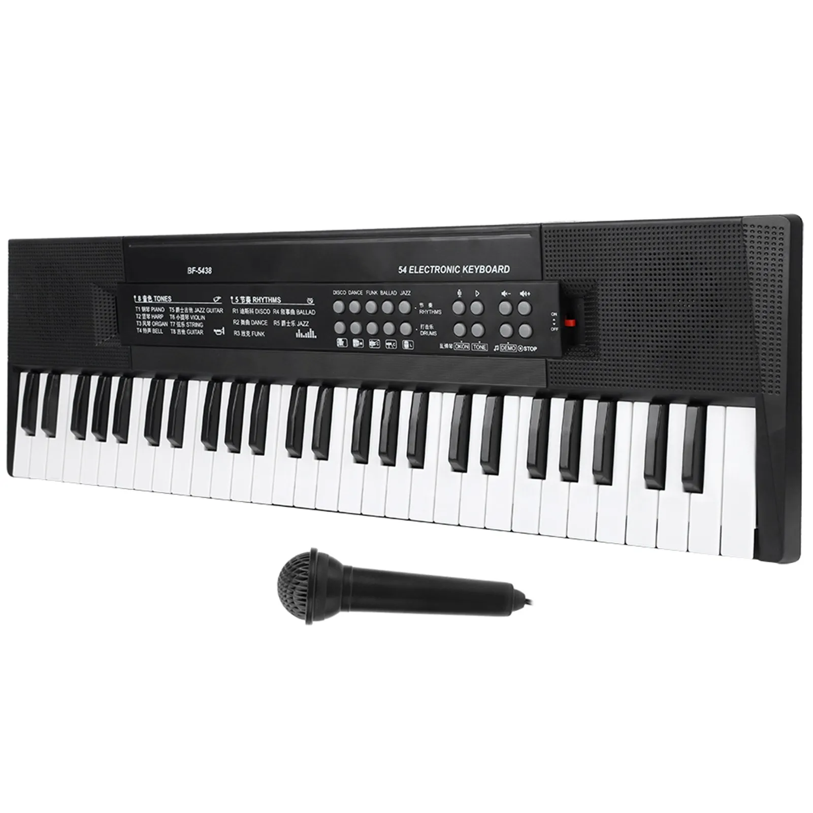 Electronic Keyboard Elegant Electronic Keyboard 54‑Key Organ Durbale Sound for Adult Chidren Home School