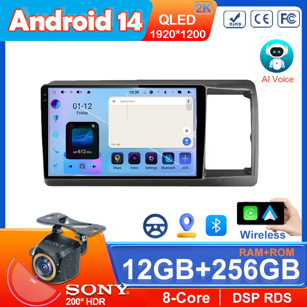 Автомагнитола для Honda Crossroad RHD 2007- 2010 Android14, стерео мультимедийный плеер с GPS-навигацией, высокая производительность 7862 CPUHDR QLED