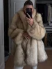 Chic Gradient Lapel Cropped Faux Fur Coat Women Fashion Long Sleeve Short Thickening Jacket Winter New Ladies Highstreet Outwear 1