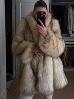 Chic Gradient Lapel Cropped Faux Fur Coat Women Fashion Long Sleeve Short Thickening Jacket Winter New Ladies Highstreet Outwear 1